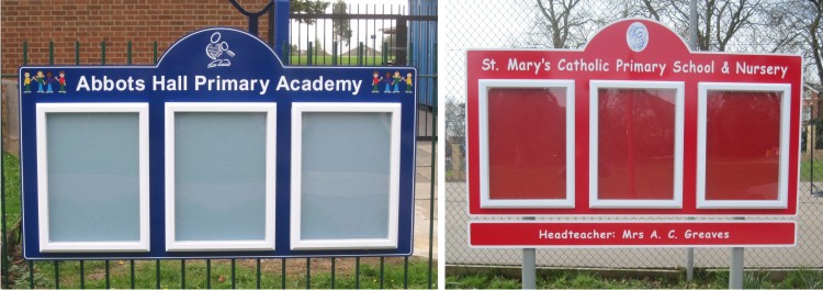 Triple Superior External School Notice Boards